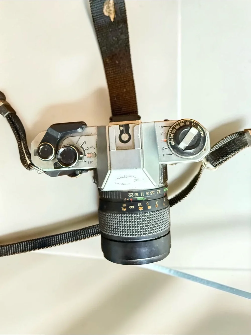 Yashica Vintage 35mm SLR Camera in Silver and Black